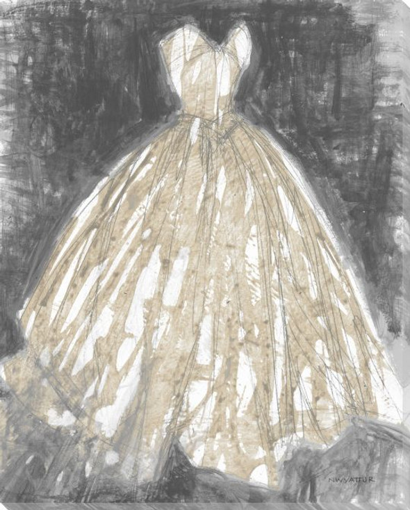 Heirloom Gown II Wrapped Canvas Giclee Print Wall Art