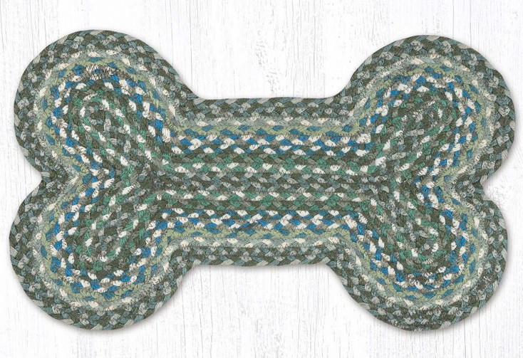 13" x 22" Sage/Ivory/Settlers Blue Medium Dog Bone