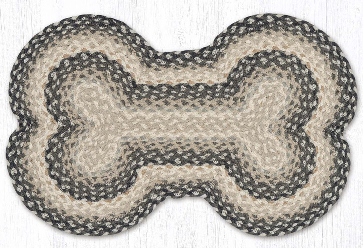18" x 28" Gray/Sand/Ivory Large Dog Bone