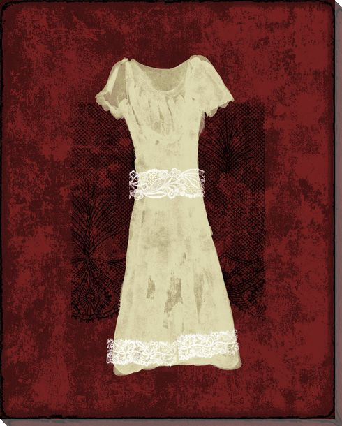 Dress with Lace 2 Wrapped Canvas Giclee Print Wall Art