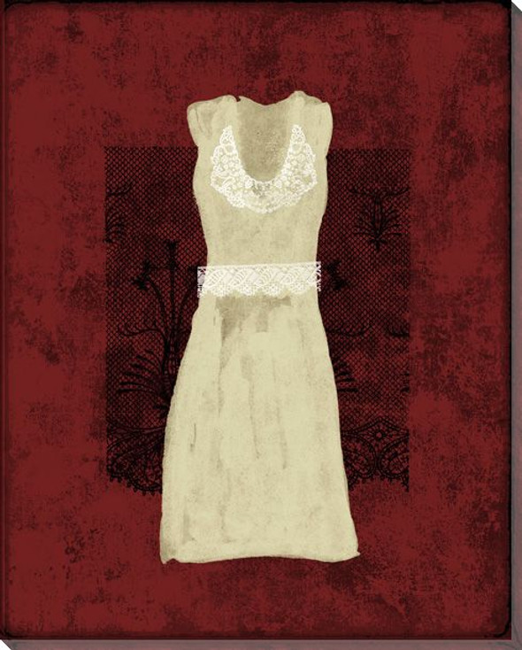 Dress with Lace 4 Wrapped Canvas Giclee Print Wall Art