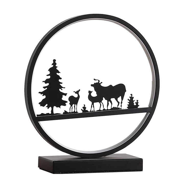13" Black Bedside Led Table Lamp