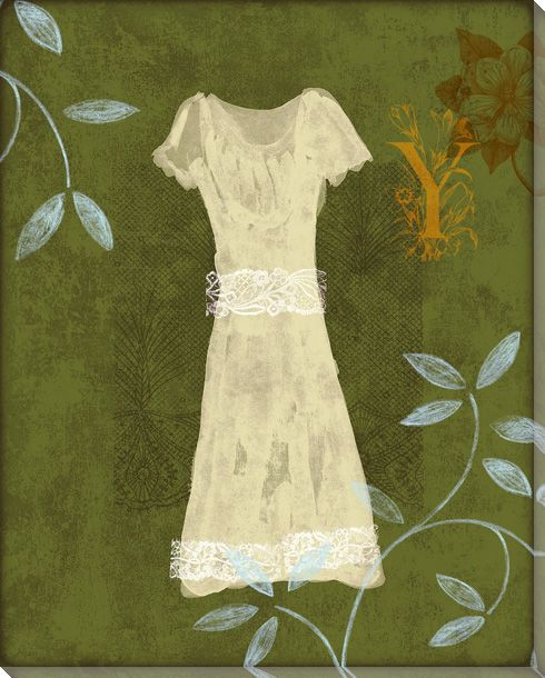 In the Garden Dress Wrapped Canvas Giclee Print Wall Art