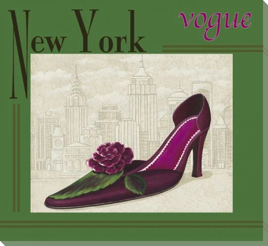 New York Vogue Shoe Wrapped Canvas Giclee Print Wall Art
