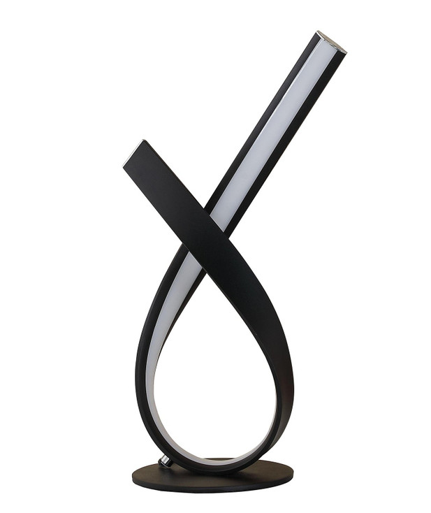 17" Black Bedside Led Table Lamp
