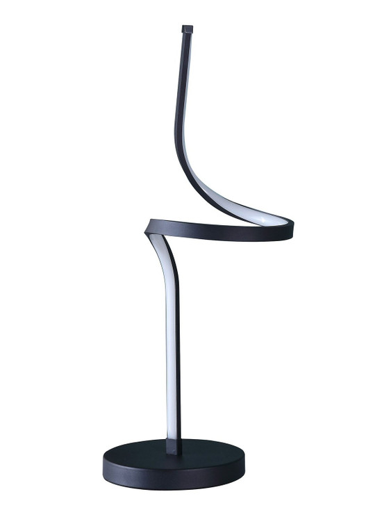 22" Black Bedside Led Table Lamp