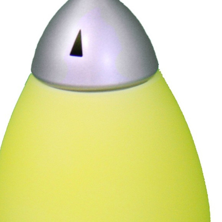 11" Yellow Acrylic Bedside Table Lamp with Yellow Shade