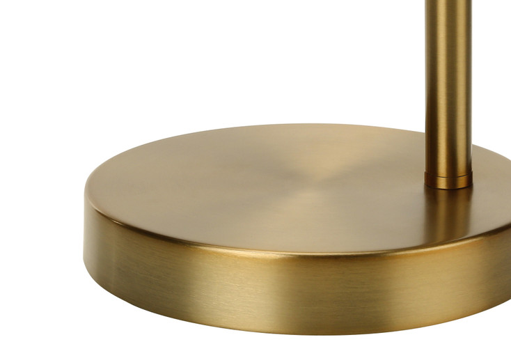 19" Gold Metal Round Table Lamp with Gold Dome Shade