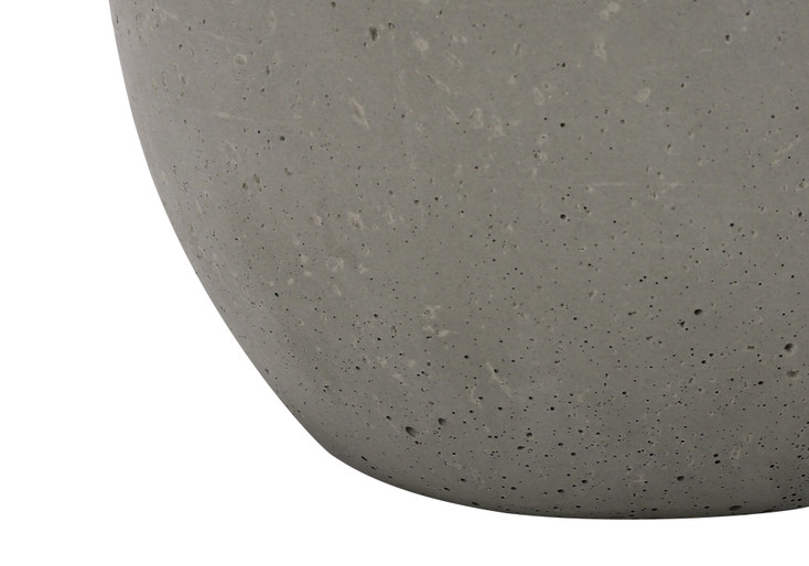 20" Concrete Gray Round Table Lamp with Ivory Drum Shade