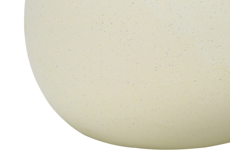 18" Cream Ceramic Round Table Lamp with Cream Drum Shade