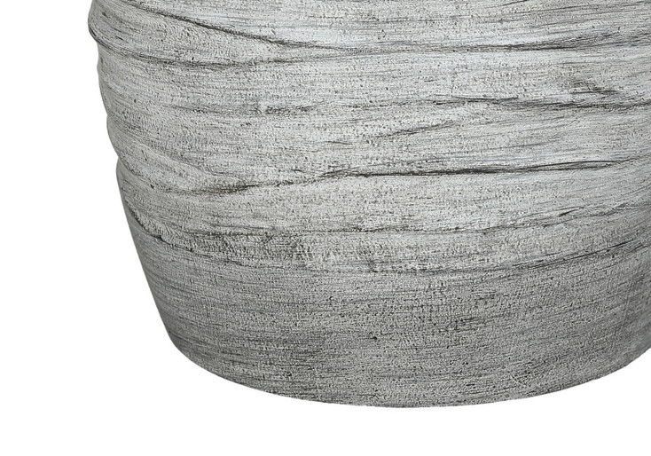 27" Gray Cylinder Table Lamp with Ivory Drum Shade