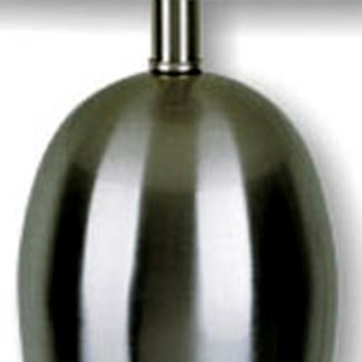 29" Nickel Metal Urn Table Lamp with White Classic Empire Shade