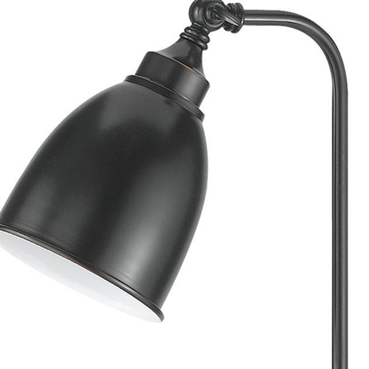 27" Bronze Metal Adjustable Lantern Table Lamp with Bronze Dome Shade