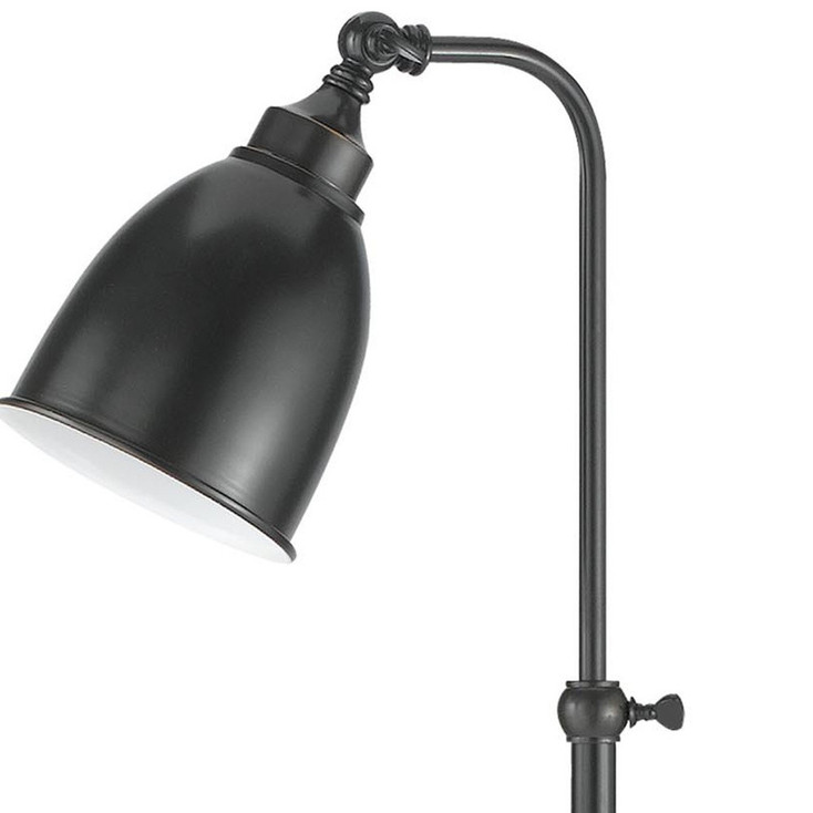 27" Bronze Metal Adjustable Lantern Table Lamp with Bronze Dome Shade