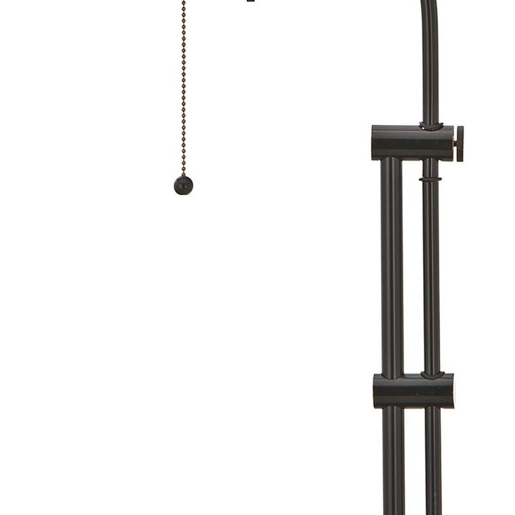 26" Bronze Metal Adjustable Table Lamp with Bronze Rectangular Shade