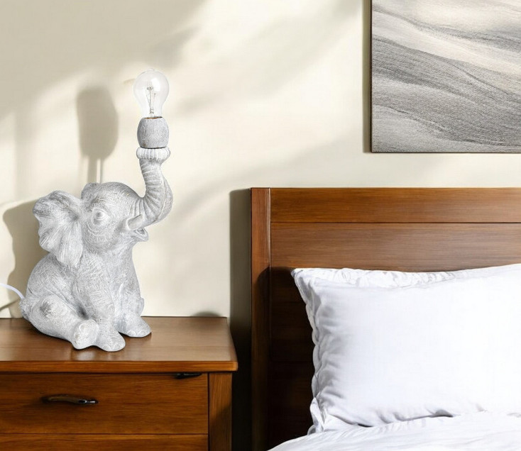 16" Gray Lamp Base LED