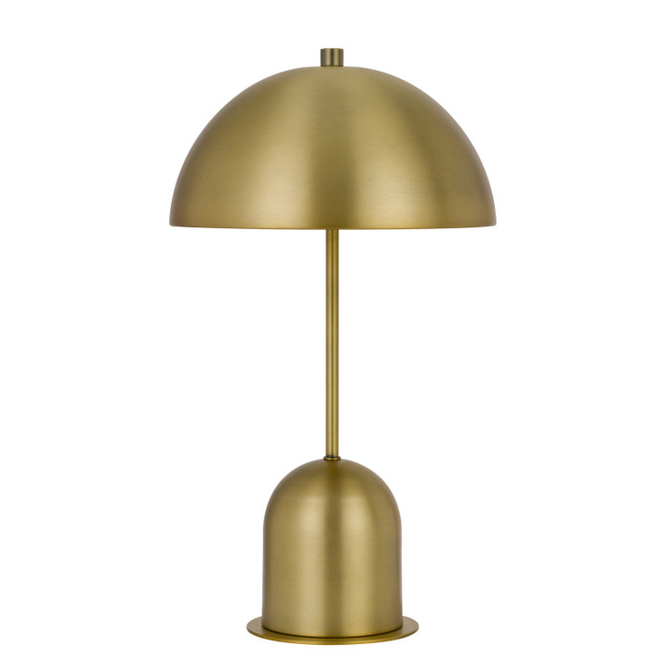 20" Antiqued Brass Metal Novelty Desk Lamp with Antiqued Brass Dome Shade