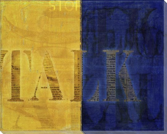 Intl. Maritime Signal Flag Talk Wrapped Canvas Giclee Print