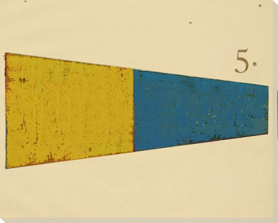 Intl. Maritime Signal Flag Five 5 Wrapped Canvas Giclee Print