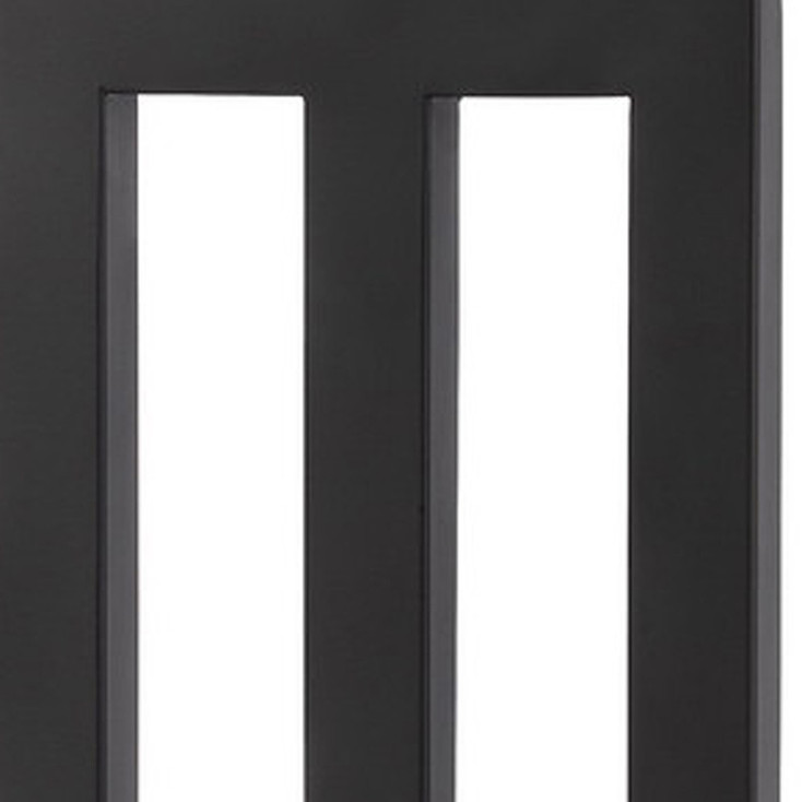 30" Black Metal USB Table Lamp with White Shade