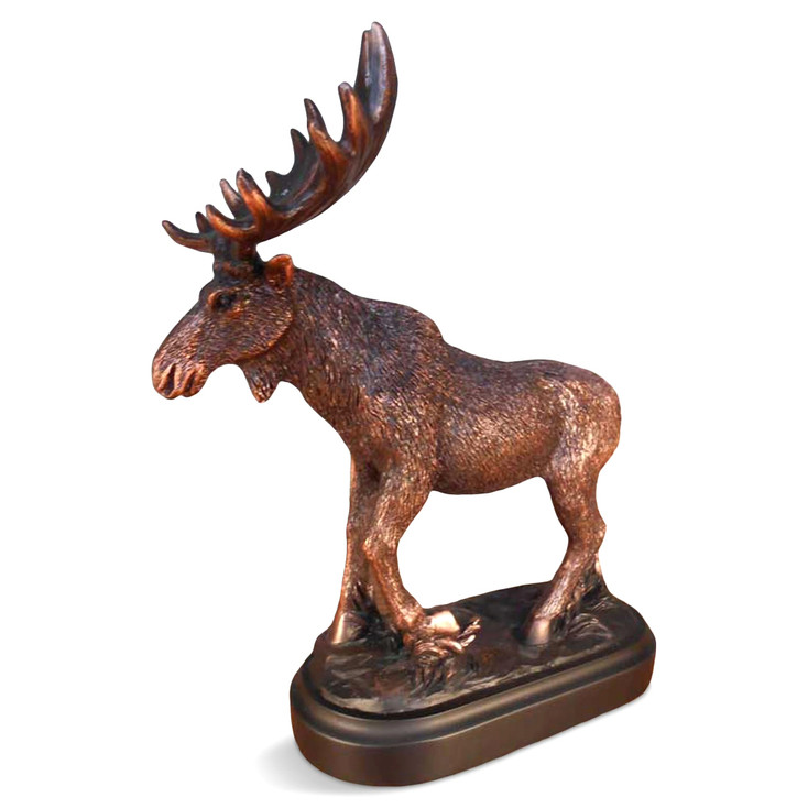 7" Walking Moose Statue - Bronze Finish