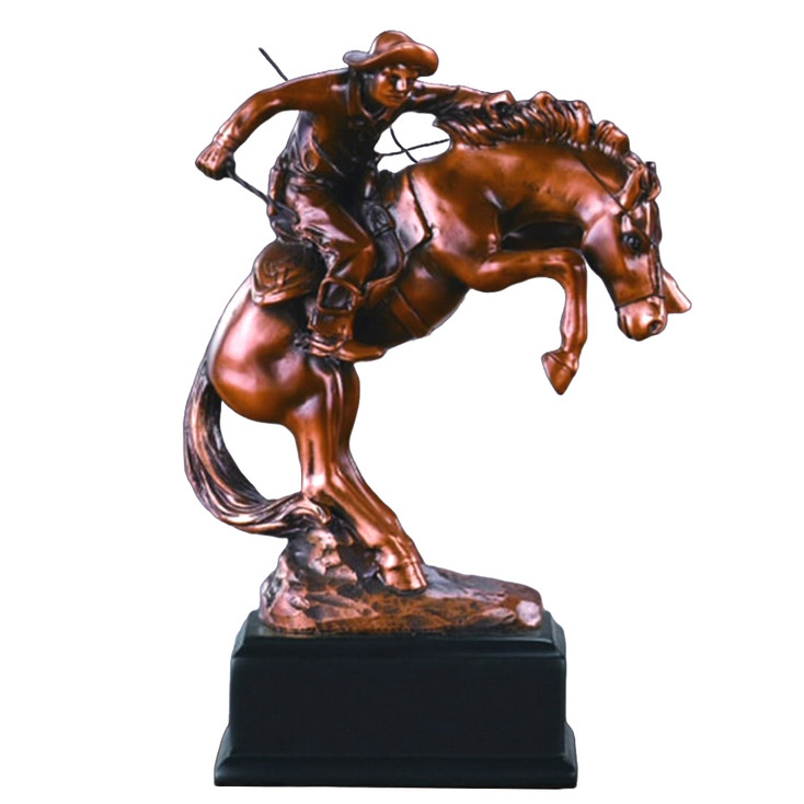 6" Pony Express Rider Statue - Bronze Finish
