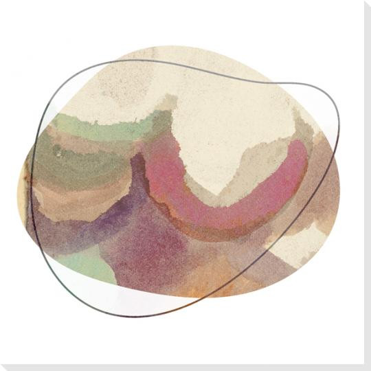 Organic Blob Shapes Set 1 Wrapped Canvas Giclee Art Print Wall Art