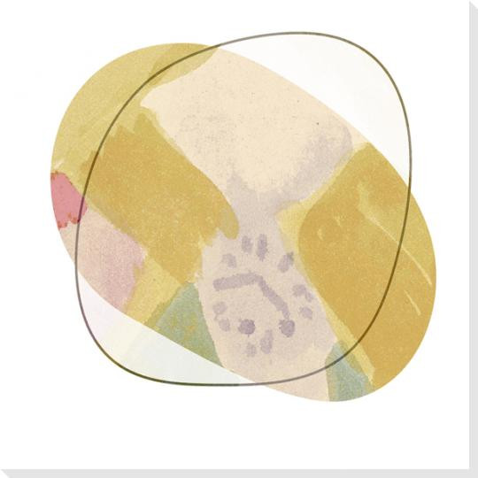 Organic Blob Shapes Set 2 Wrapped Canvas Giclee Art Print Wall Art