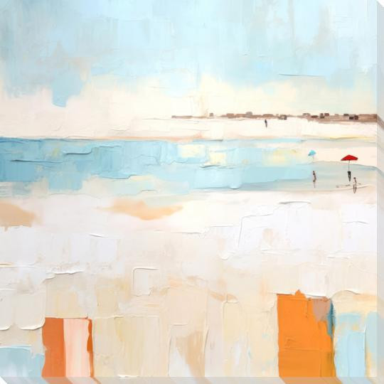 Oceanic Hues I Wrapped Canvas Giclee Art Print Wall Art