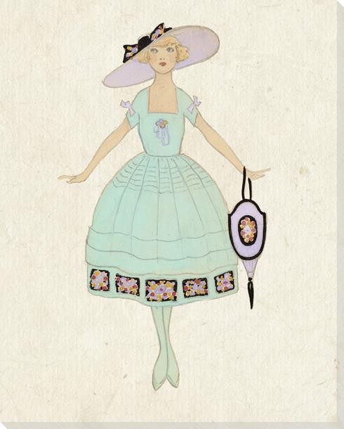 6 Shopper Wrapped Canvas Giclee Art Print Wall Art