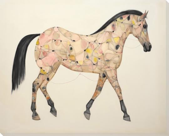Patchwork Horse Wrapped Canvas Giclee Art Print Wall Art