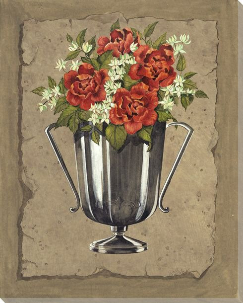 Bouquet Flowers IV Wrapped Canvas Giclee Print Wall Art