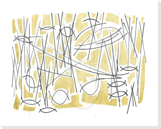 Mono Plate 69 Wrapped Canvas Giclee Art Print Wall Art