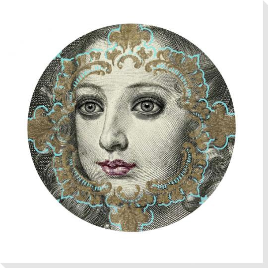 Ferna Tiffany Blue Wrapped Canvas Giclee Art Print Wall Art
