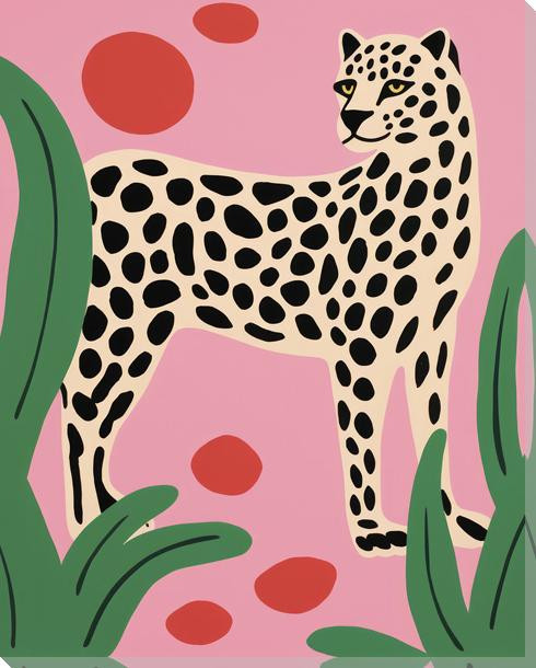 Emerald Leopard 1 Wrapped Canvas Giclee Art Print Wall Art