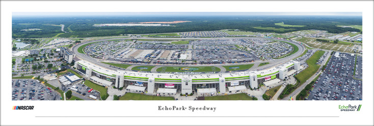 EchoPark Speedway Aerial Panoramic Wall Art Print