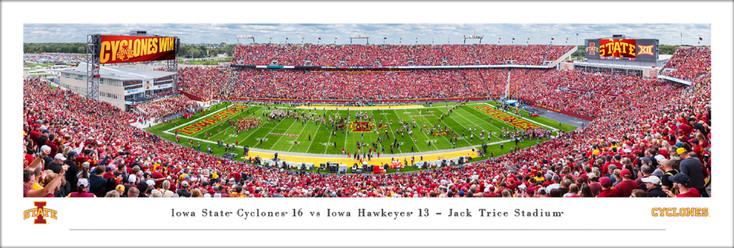 Iowa State Cyclones Football Panoramic Wall Art Print