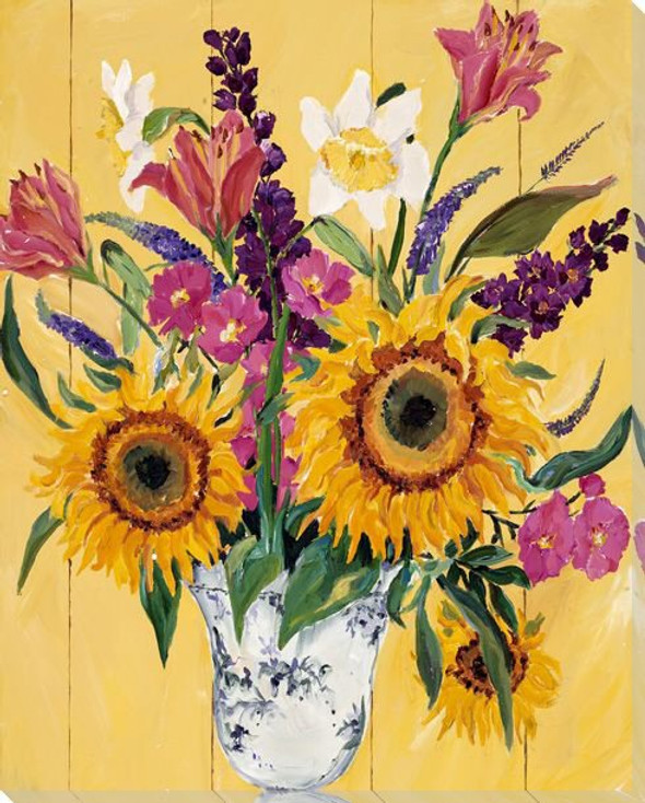 Sunflower Bouquet I Wrapped Canvas Giclee Print Wall Art
