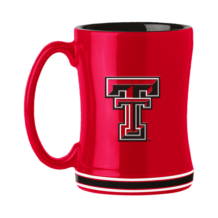 Texas Tech Red Raiders 14oz Red Ceramic Relief Coffee Mug