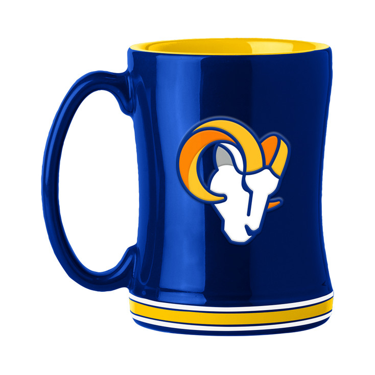 Los Angeles Rams 14oz Royal Ceramic Relief Coffee Mug