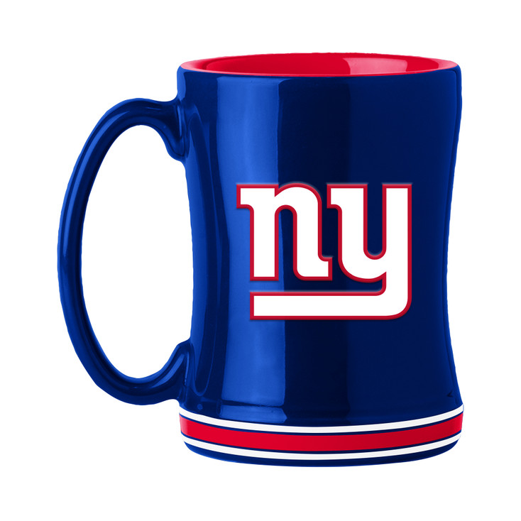 New York Giants 14oz Royal Ceramic Relief Coffee Mug