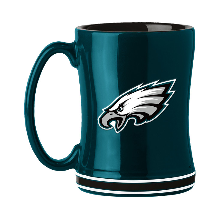 Philadelphia Eagles 14oz Deep Teal Ceramic Relief Coffee Mug