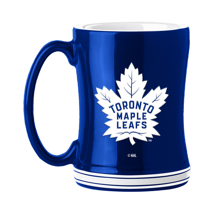 Toronto Maple Leafs 14oz Royal Ceramic Relief Coffee Mug