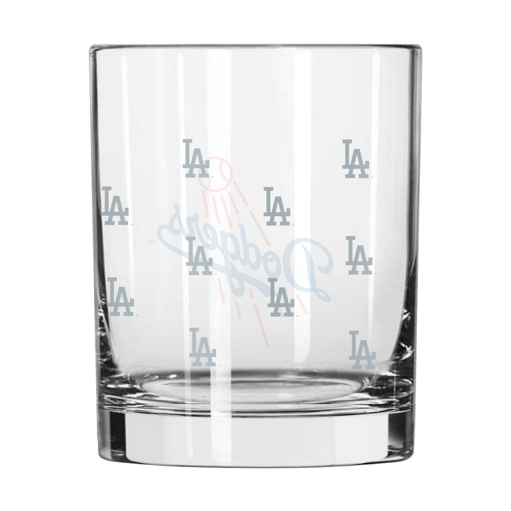 Los Angeles Dodgers 14oz Satin Etch DOF Rocks Glass