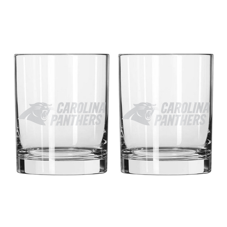 Carolina Panthers 14oz Frost DOF Rocks Glass