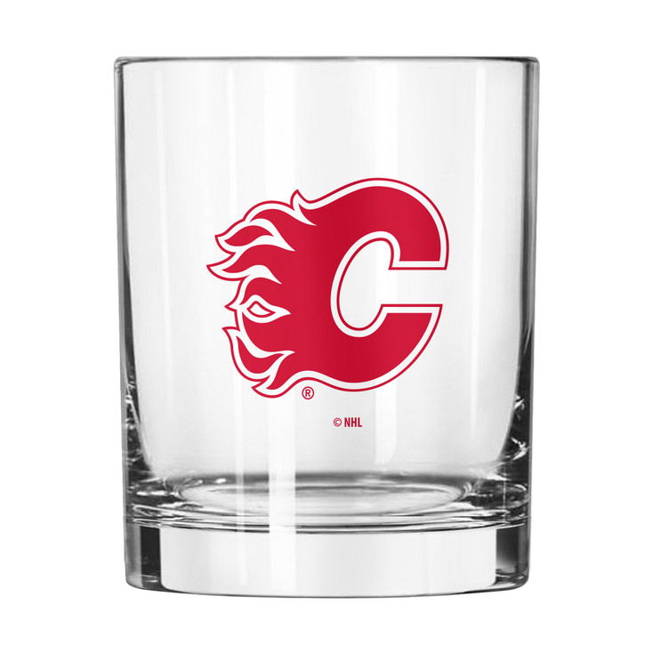 Calgary Flames 14oz Gameday DOF Rocks Glass