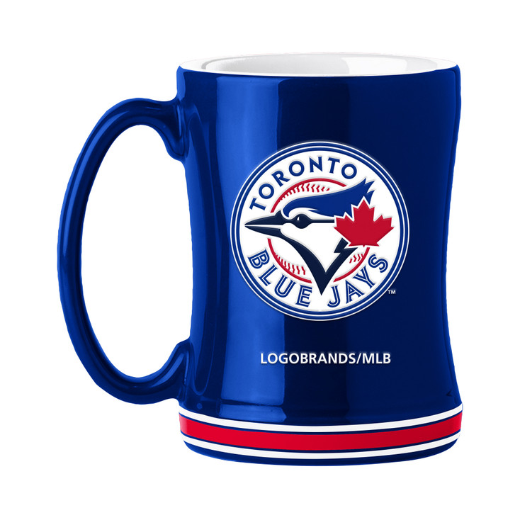 Toronto Blue Jays 14oz Royal Blue Ceramic Relief Coffee Mug
