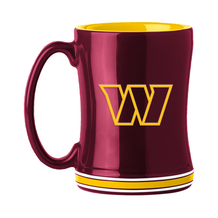Washington Commanders 14oz Maroon Ceramic Relief Coffee Mug