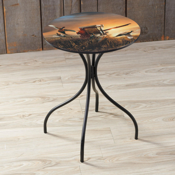 22" Evening Surprise Metal Side Table with Printed Top by Terry Redlin