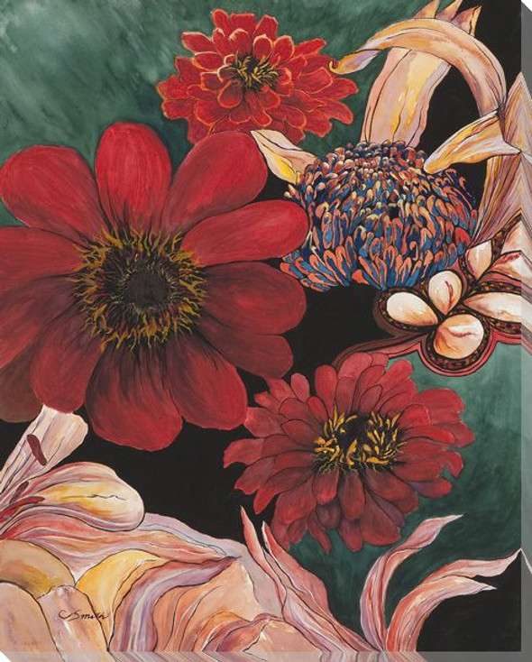 Serendipity Assorted Flowers I Wrapped Canvas Giclee Print